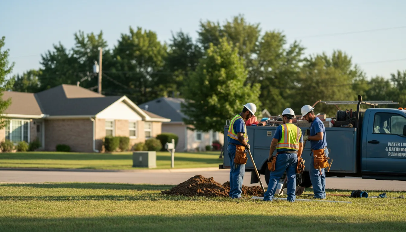 Residential water line and bathroom plumbing service in Denver, NY